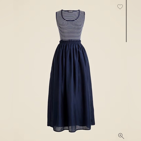 J. Crew Dresses & Skirts - NWT J Crew Gathered-waist mixy dress in stripe—Medium—Navy